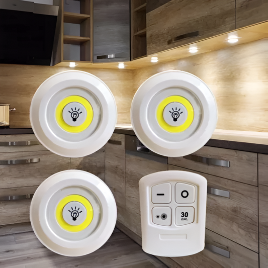Set 3 Luces LED Inalámbricas con Control Remoto