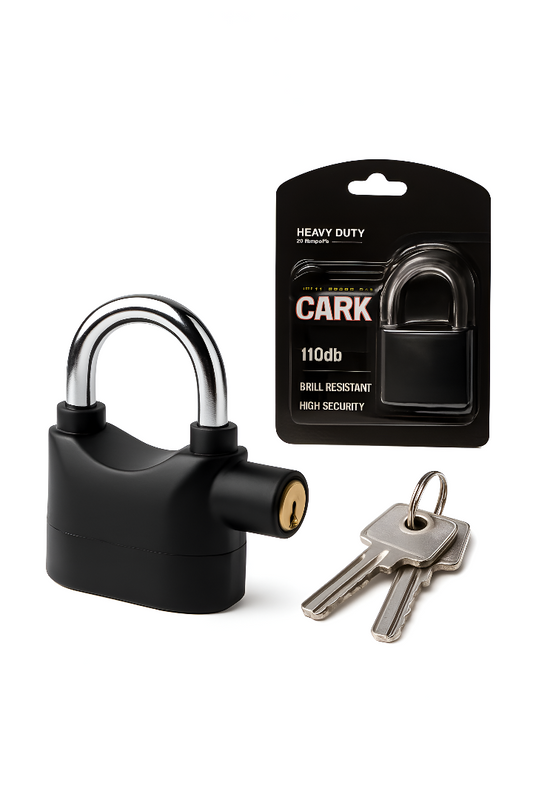 Candado de Seguridad con Alarma 110 dB para Moto, Bicicleta y Portones + 3 Llaves